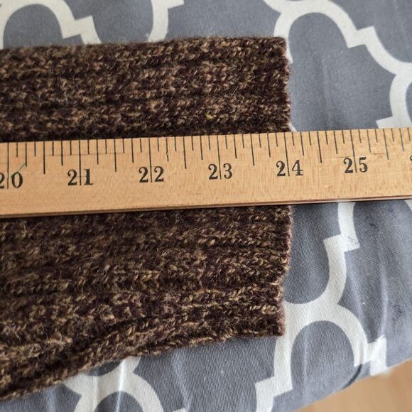 American Eagle Outfitters Sweater Mens Sz XXL Brown Red Half Zip Wool Mock Neck - Picture 15 of 15